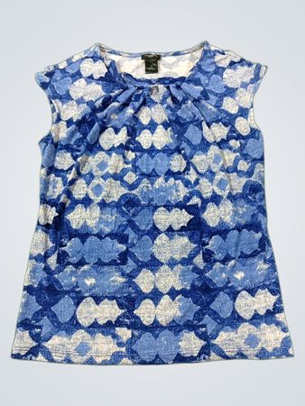 Ann Taylor Petite ärmelloses bedrucktes Top