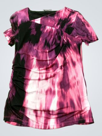 Calvin Klein Damen Bindefärbung Raffung T-Shirt