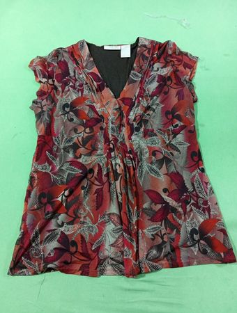 WORTHINGTON Damen Bluse mit floralem Druck und V-Ausschnitt