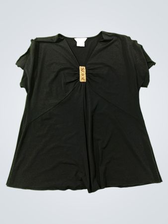 George Damen Plus Schwarz Kurzarmoberteil