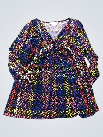 Liz Claiborne Long-Sleeve Printed Tunic
