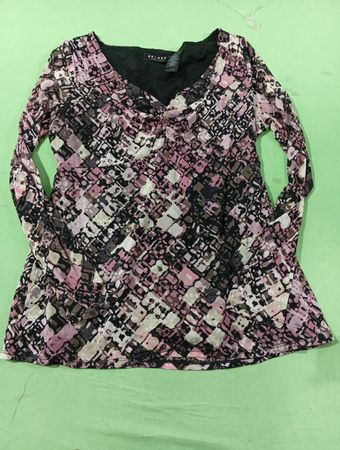 Axcess by Liz Claiborne Langarmbedruckte Bluse