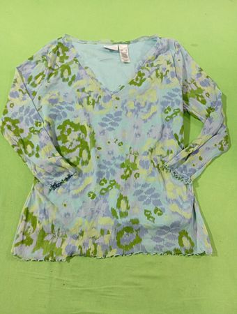 Axcess Liz Claiborne Company Damen V-Ausschnitt bedruckte Tunika