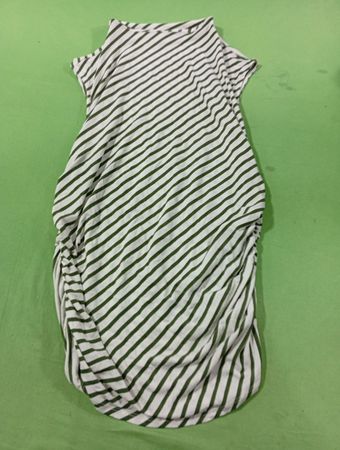 Halogen Gestreiftes Raffungskleid