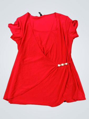 Jasonmaxwell Rotes Kleid mit Perlenverzierung