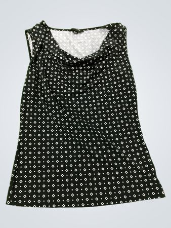 JESSICA Schwarz-weißes Diamantmuster ärmelloses Top