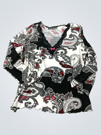 STUDIO Donatella Damen Paisley Druck Langarmoberteil