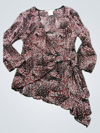 Tradition Damen Bedruckte Wickelbluse