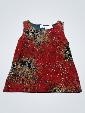 White Stag Stretch Rote Paisley Ärmelloses Oberteil