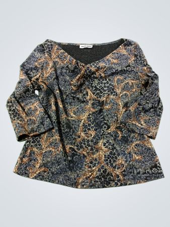 Marie Claire Damenbedrucktes Langarmoberteil