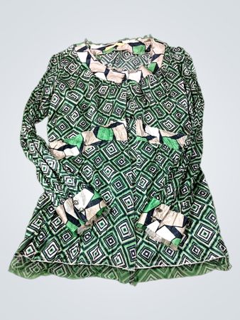 CRISCA Damen geometrisches Druck Tunika-Oberteil