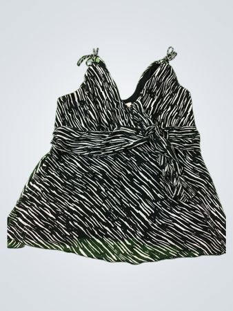 Jonathan Martin Schwarz-Weiß Zebra Druck Haltertop