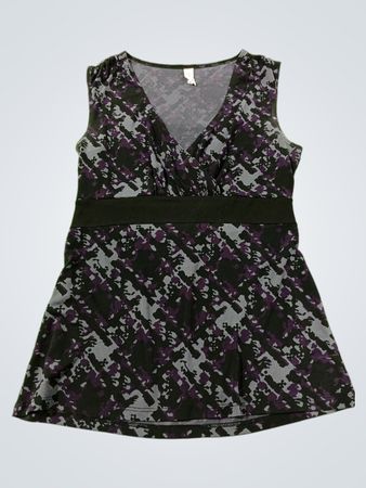 Merona Ärmelloses V-Ausschnitt Camouflage-Druck Oberteil