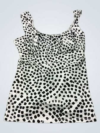 Tanktop mit weißem und schwarzem Muster