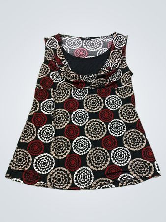 PERCEPTION CONCEPT ärmelloses Top mit rundem Print