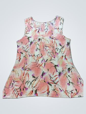 Ärmelloses Top mit Blumenmuster