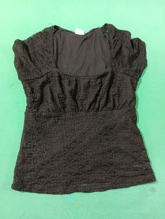 No Boundaries Damen Spitze Quadrat-Ausschnitt-Top