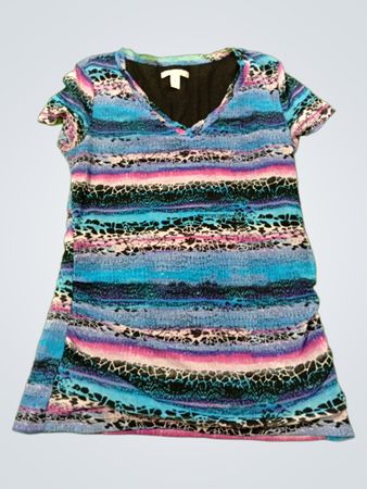 Dana Buchman Rüschendruckkleid