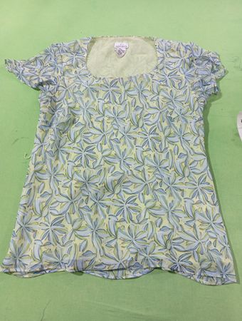 Jaclyn Smith Floral Print Sheer Top
