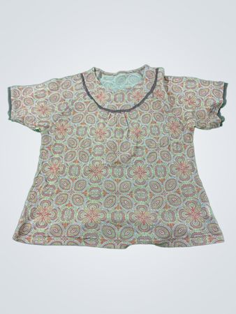 Kurzarmpullover mit Paisleymuster