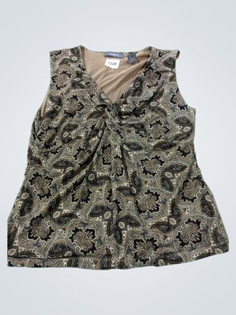 Liz Claiborne Ärmelloses Paisleymuster-Top