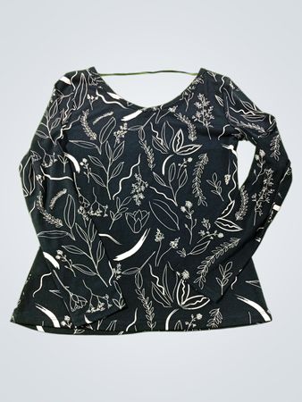 Langarmoberteil mit Blumenmuster