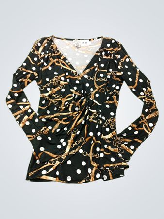 Cache Black Belt & Polka Dot Print Wickeloberteil