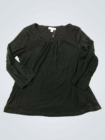 Coldwater Creek Damen Schwarzes Langarmoberteil Größe L