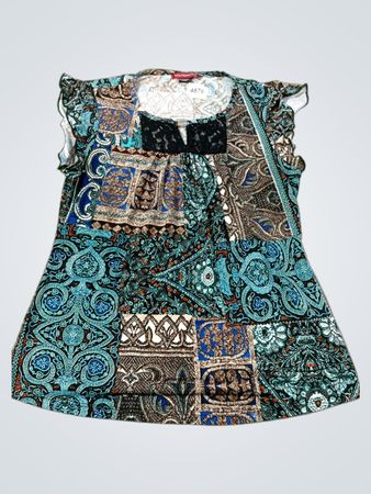 San Francisco Patchwork Print Bluse