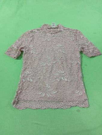 Sans Souci Lace Mock Neck Top