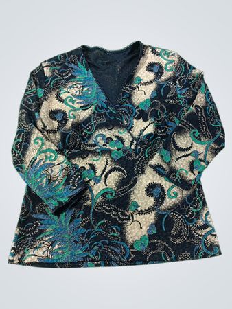 Damenshirt mit V-Ausschnitt und Druck