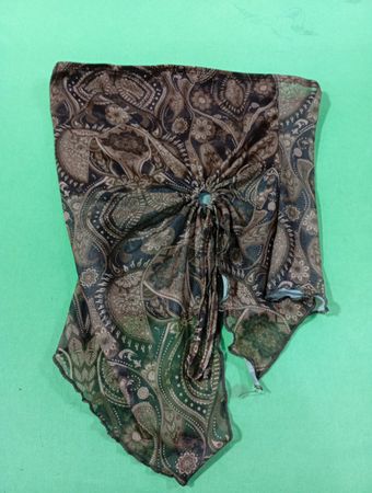 Braunes Paisley-Print-Top