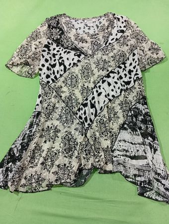 FERATELLI Patchwork Print Kurzarm-Top