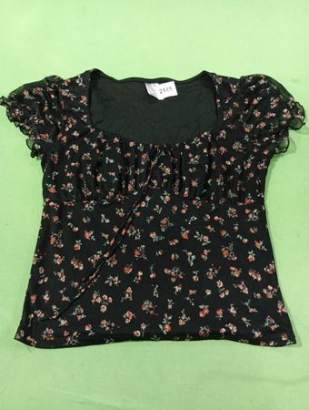 No Boundaries Floral Print Puff Sleeve Top
