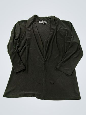 MELANIE LYNE Schwarzer Drapierter Front-Cardigan