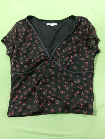 Aeropostale Floral Mesh Top