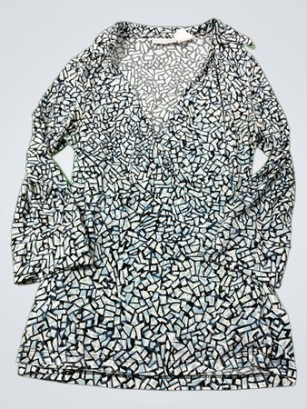 Worthington Stretch Abstract Print Long Sleeve Top