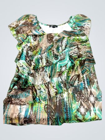 AB Studio Damen Rüschendrucktop