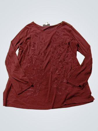INC International Concepts Damen besticktes Langarmshirt