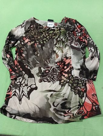 Tribal Bedrucktes Transparente Langarmoberteil