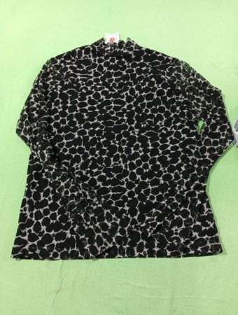 Rafaella Damen Leoparddruck Mockneck Mesh-Top
