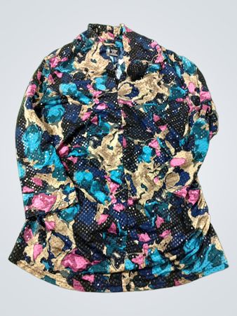 ralaella Damen Paillettierter Floralprint Langarmtop