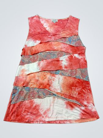 One World Live Wetter Live Tie Dye Ruffled Tank Top