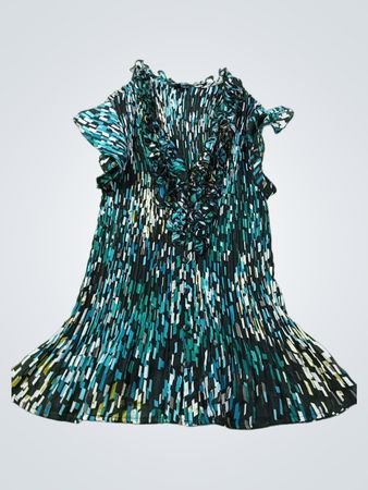east 5th Damen Bluse mit gefälteltem Rüschenausschnitt