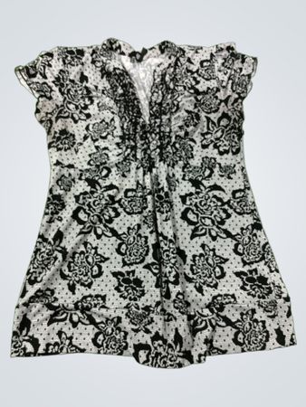 Maurice's Floral Print Kurzarm-Oberteil