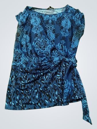 George Damen Blaue Muster Tunika