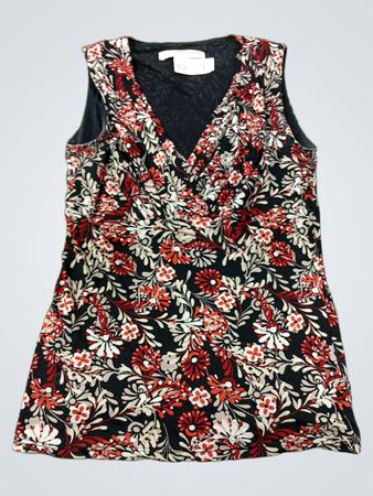 GEOFFREY BEENE SPORT Floral Print V-Neck Ärmelloses Top