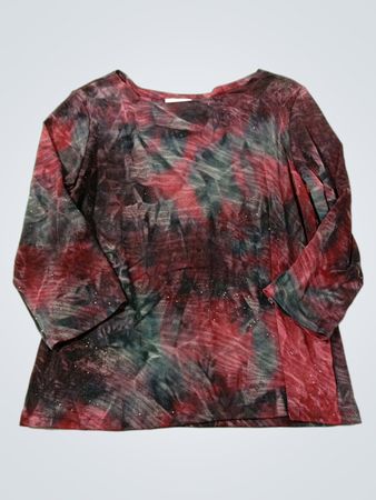 AGB BYER CALIFORNIA Tie-Dye Sparkle Langarm-Top