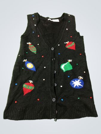 Xhilaration Schwarze Weihnachtsornament Weste