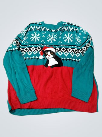 Alex Stevens Weihnachtskatzenpullover